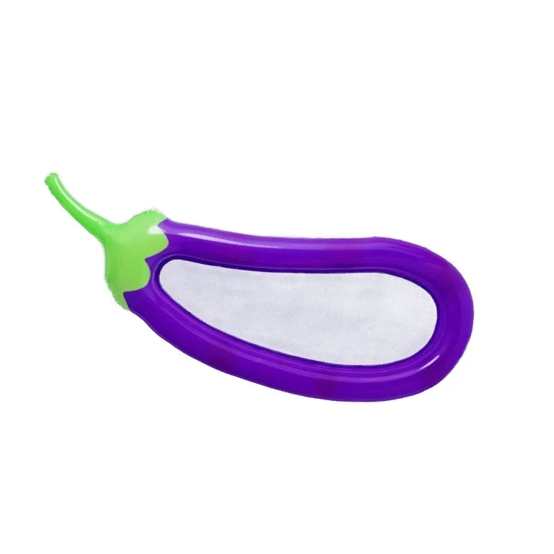 Large Internet celebrity eggplant floating row inflatable double swimming punch adult water mount swimming