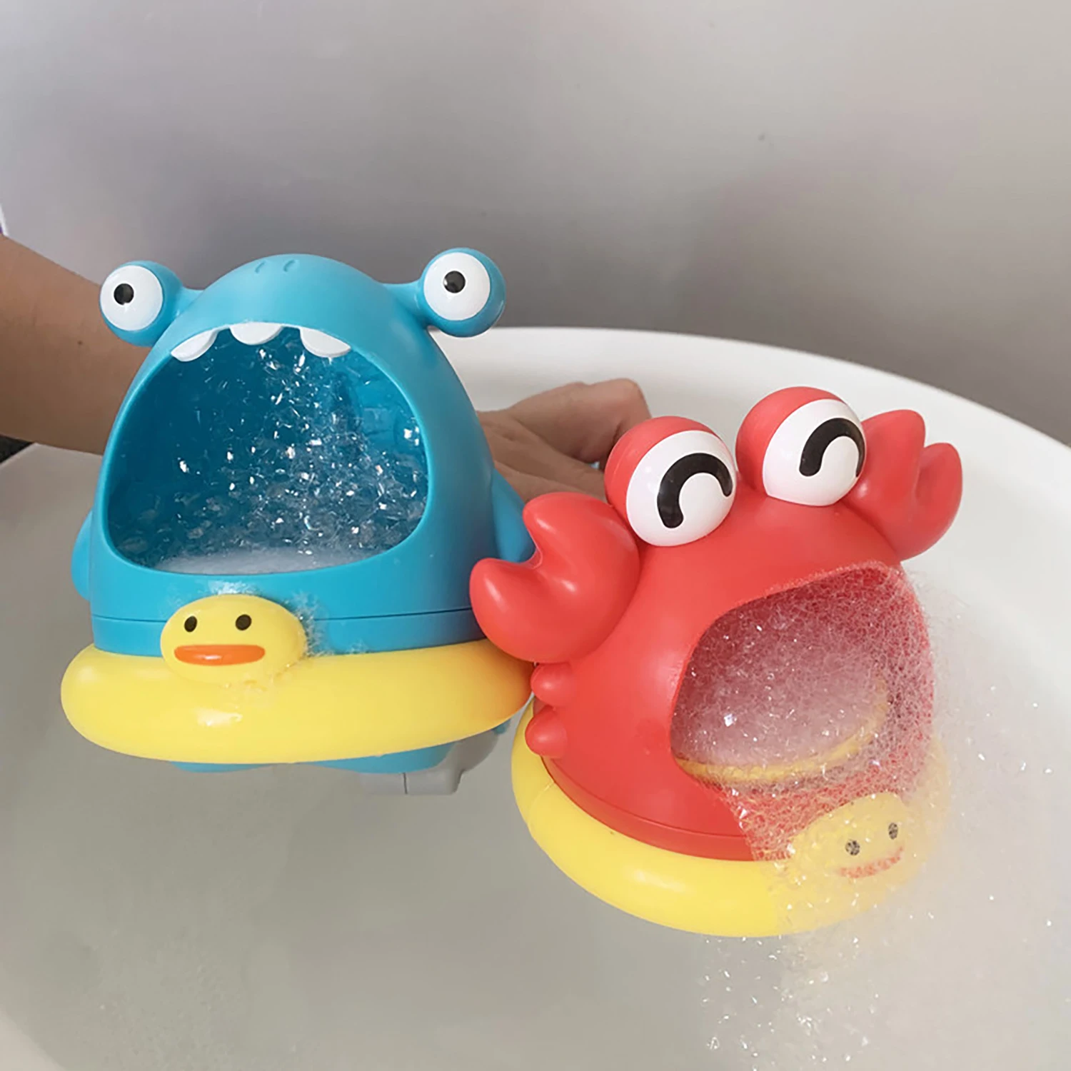 Bellenblaasspeelgoed voor de kinderbadkamer, machine voor het maken van schuim, bellenblazen met ouder-kind interactie