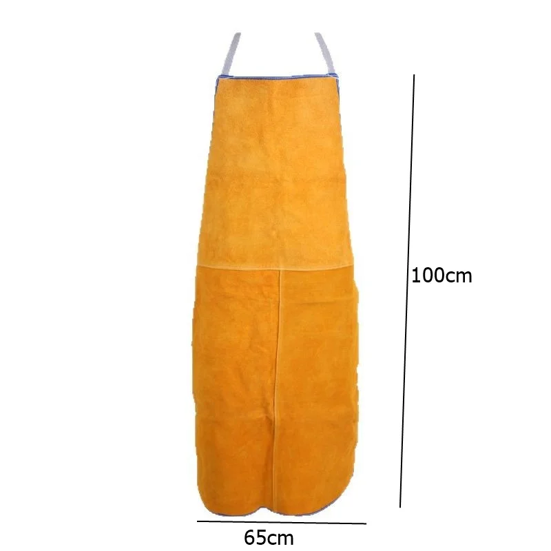 مريلة لحام من جلد البقر، ملابس واقية مثبطة للهب، ملابس عازلة للحرارة #3