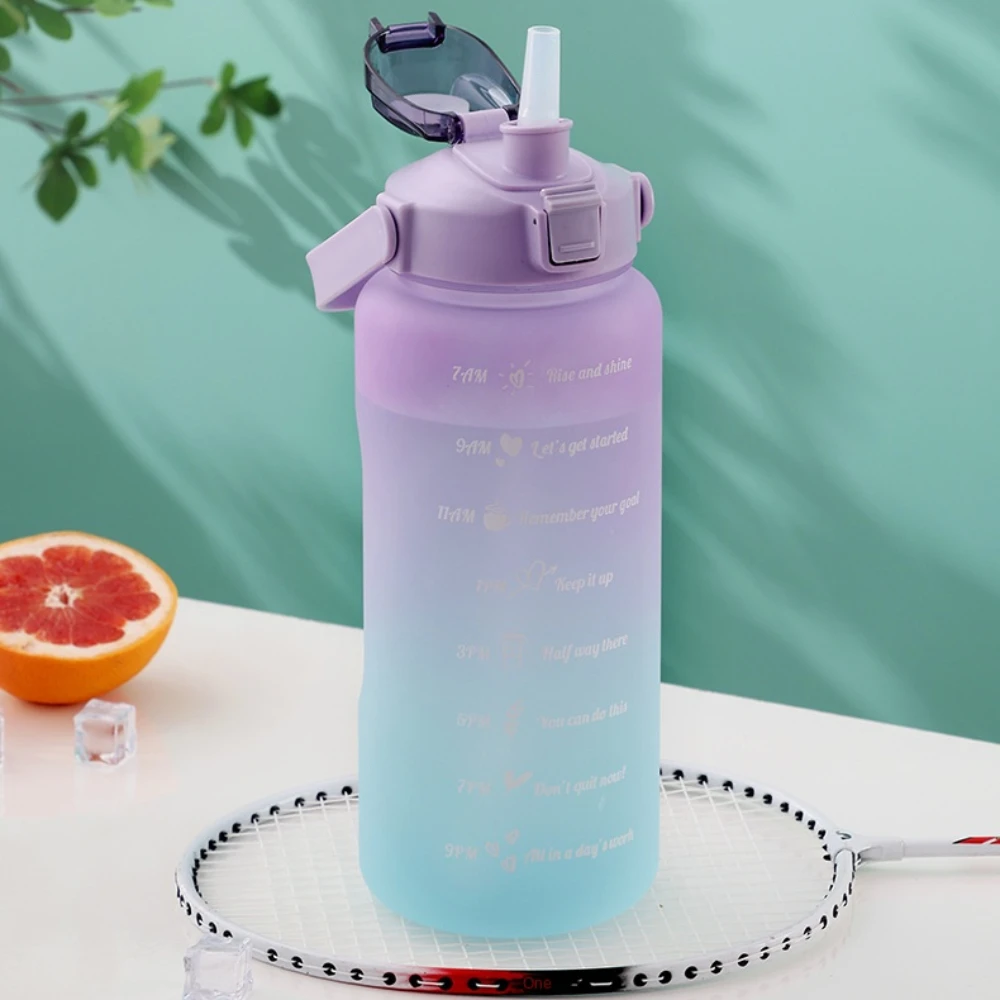 3Pcs Water Bottles Set 2L/900ML/300ML Large Capacity Sports Water Bottle Outdoor Travel Gym Fitness Jugs Portable Cup WIth Straw