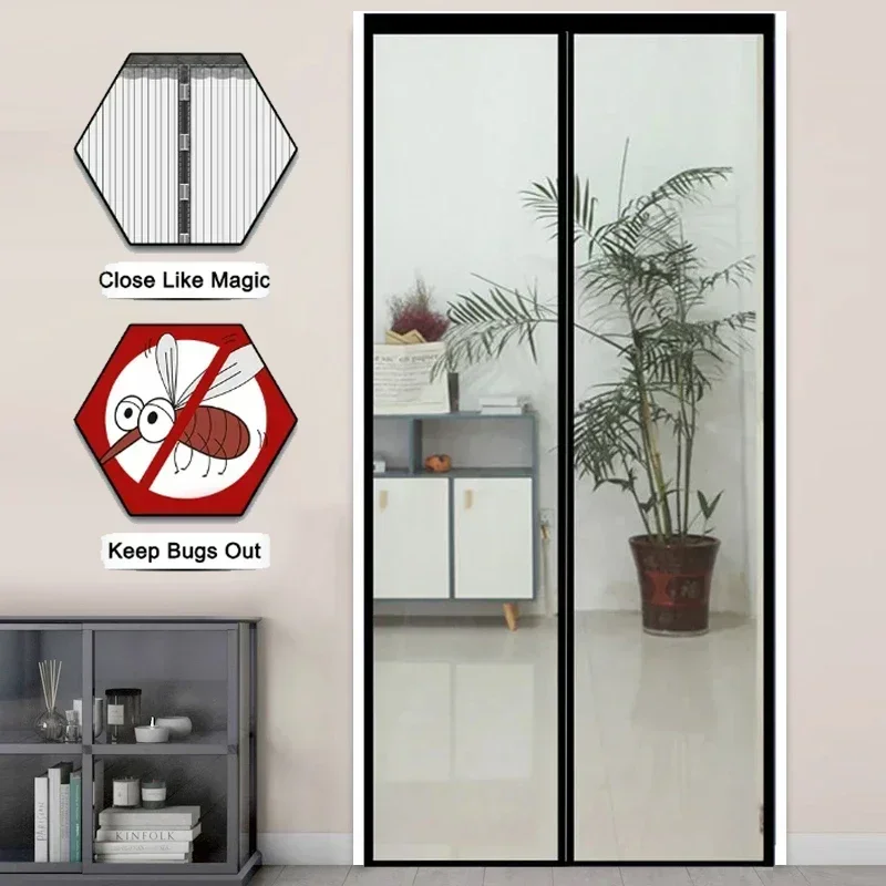 Encrypted magnetic block super strong suction door curtain,magnetic mosquito net door,mosquito nets Customized size,mosquito