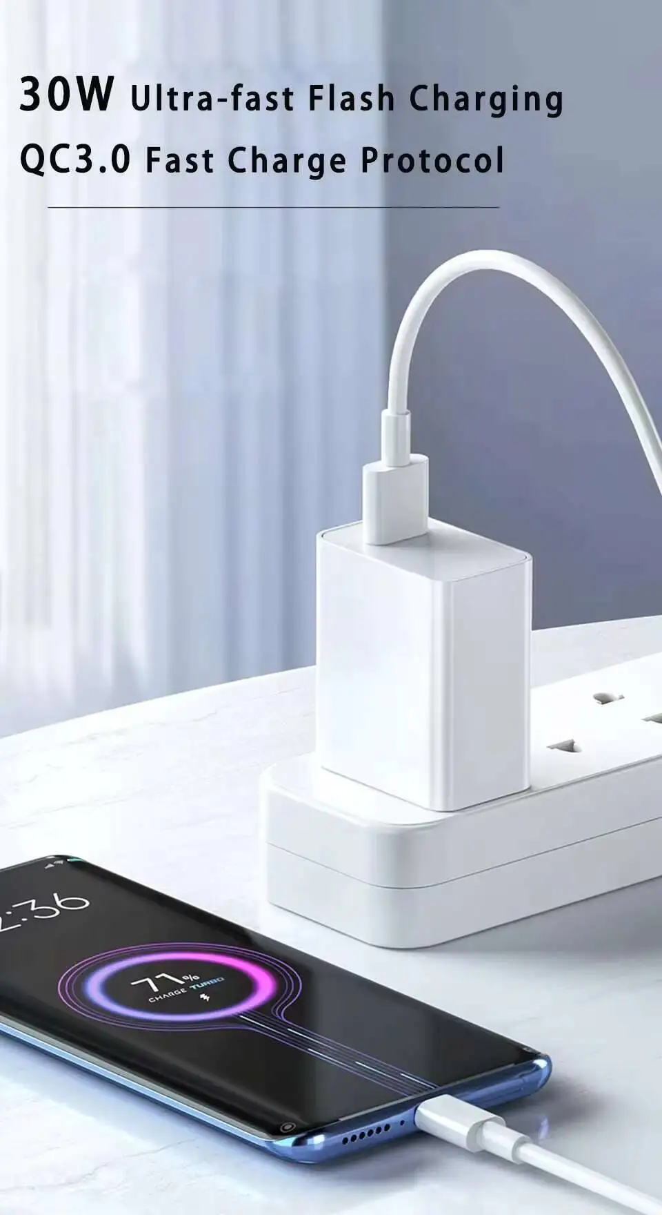 Oryginalny Xiaomi 33W 30W 27W Turbo szybka ładowarka Adapter typu C kabel Xiao Mi Redmi Note 12 12S 11 Poco X5 X4 F3 — zdjęcie produktu 4