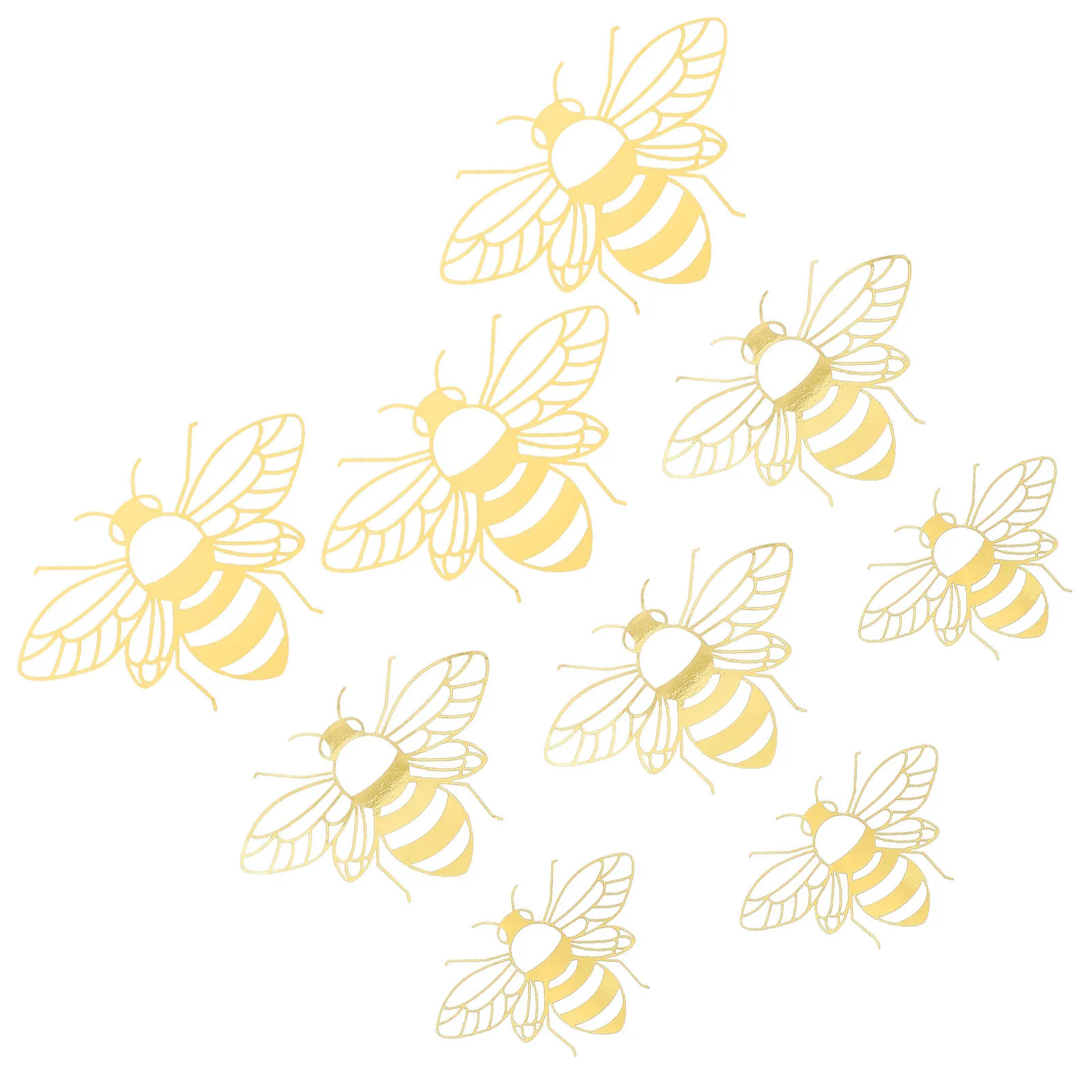 

72pcs Bee Wall Stickers Hollow Design Easy Peel Stick Artistic Home Decor Living Room Bedroom Kids Room Faderesistant Removable