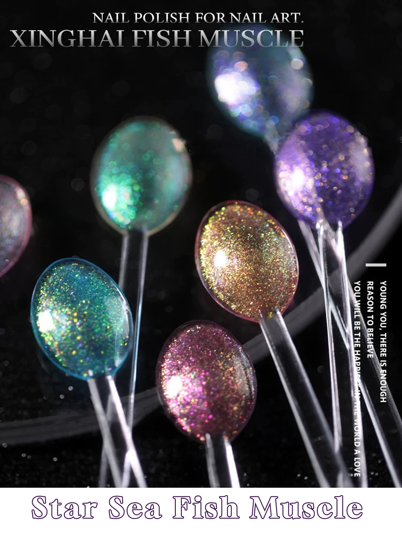 Caliente 2025 nuevo esmalte de Gel UV para decoración de uñas, brillo de escamas de pescado de mar estrellado brillante, Gel de diamante triturado con brillo de discoteca, transparente