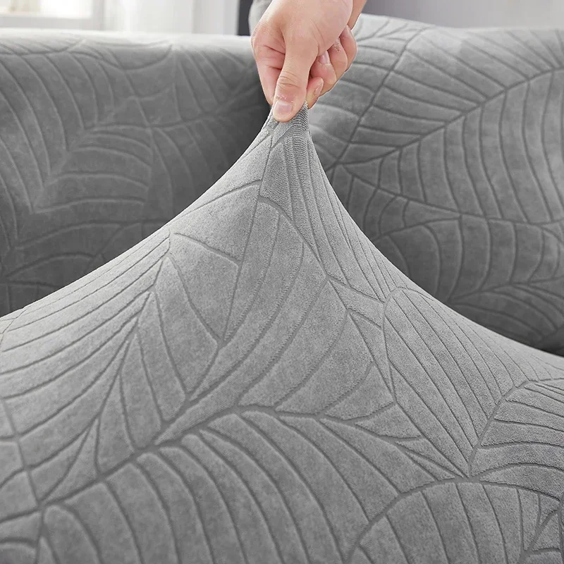 Jacquard Sofa Covers 1/2/3/4 Seats Solid Couch Cover L Shaped Sofa Cover Protector Bench Covers