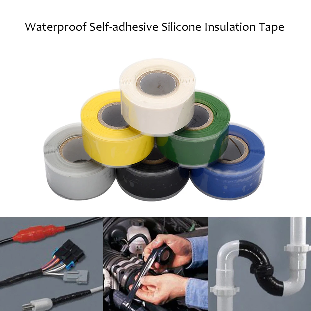 Self-adhesive Strong Rubber Silicone Repair Tape Waterproof Bonding Tape For Garden Water Pipe Repairing And Electrician 5 Color