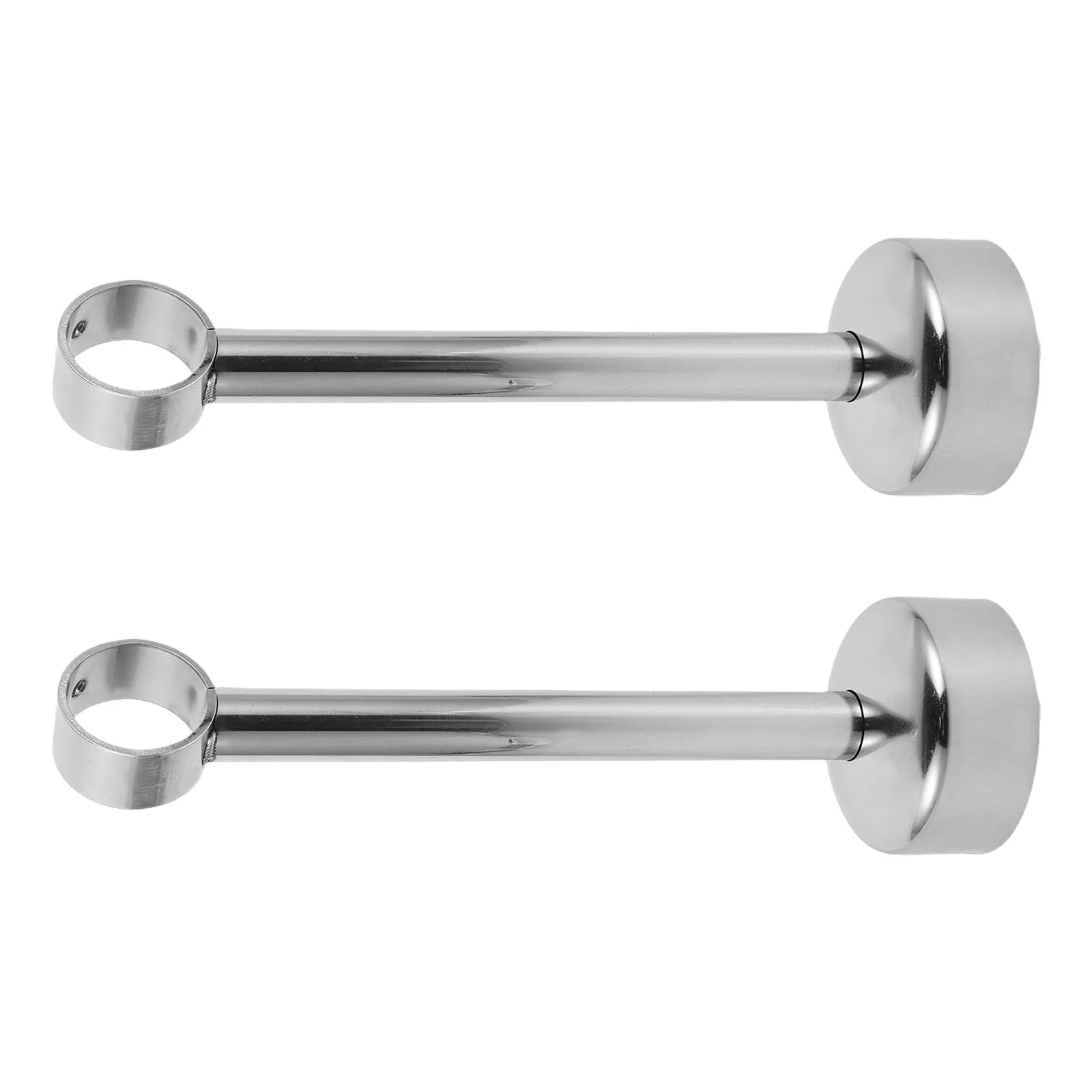 

2Sets Closet Rod Holder Stainless Steel Bracket Ceiling Mount Pipe Support Wardrobe Rail Socket Flange Closet Rod Holder