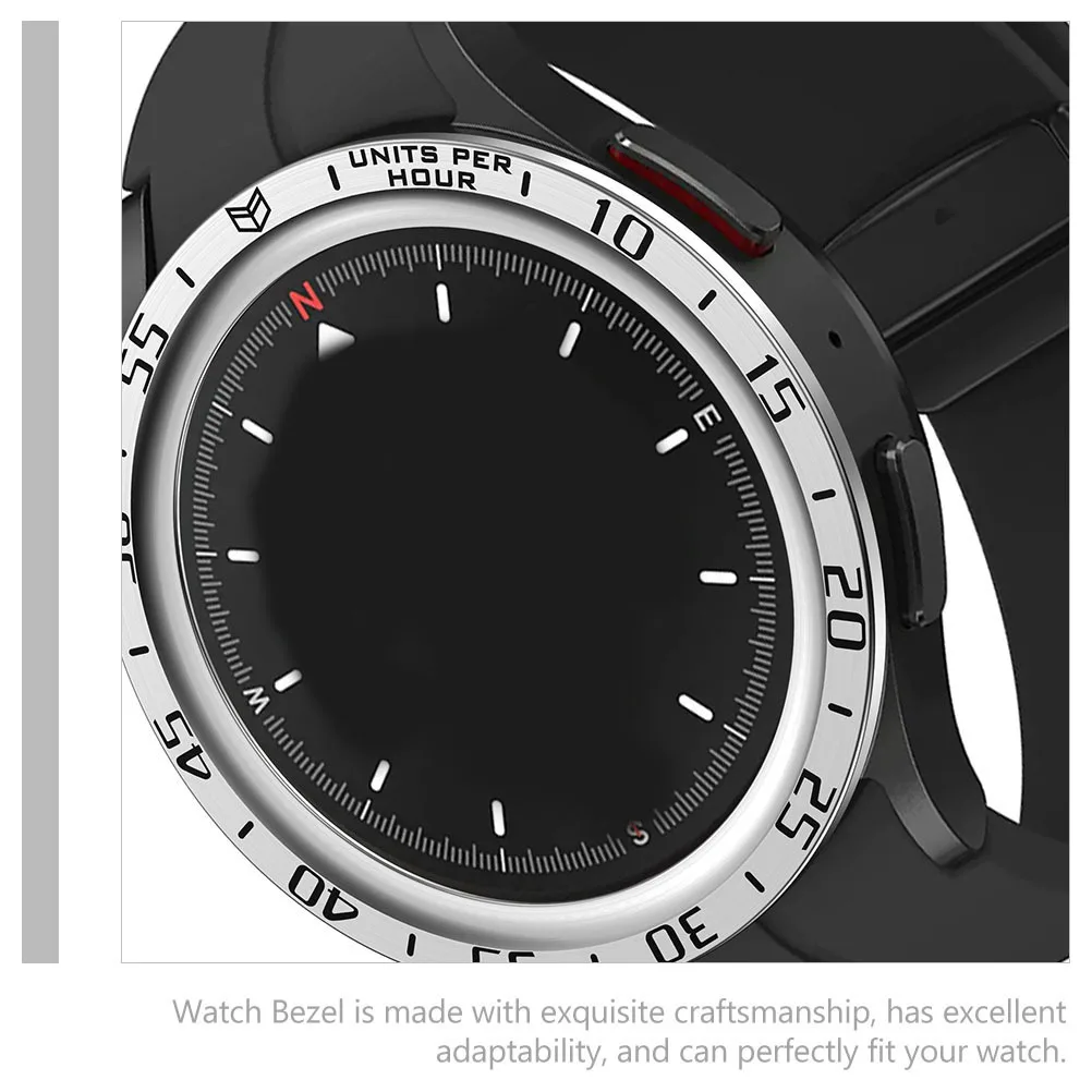 Watch Bezel Ring Stainless Steel Metal Bezel Insert for Watch5 Pro Lightweight Durable Anti Scratch Accessory