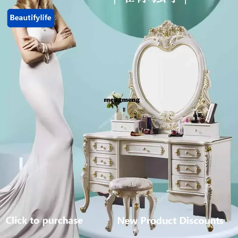 

F85 Modern Box Drawers Dresser Eithe Bedroom Girl Large Luxury White Dressing Table Makeup Living Room Comoda Pra Quarto Furnitu