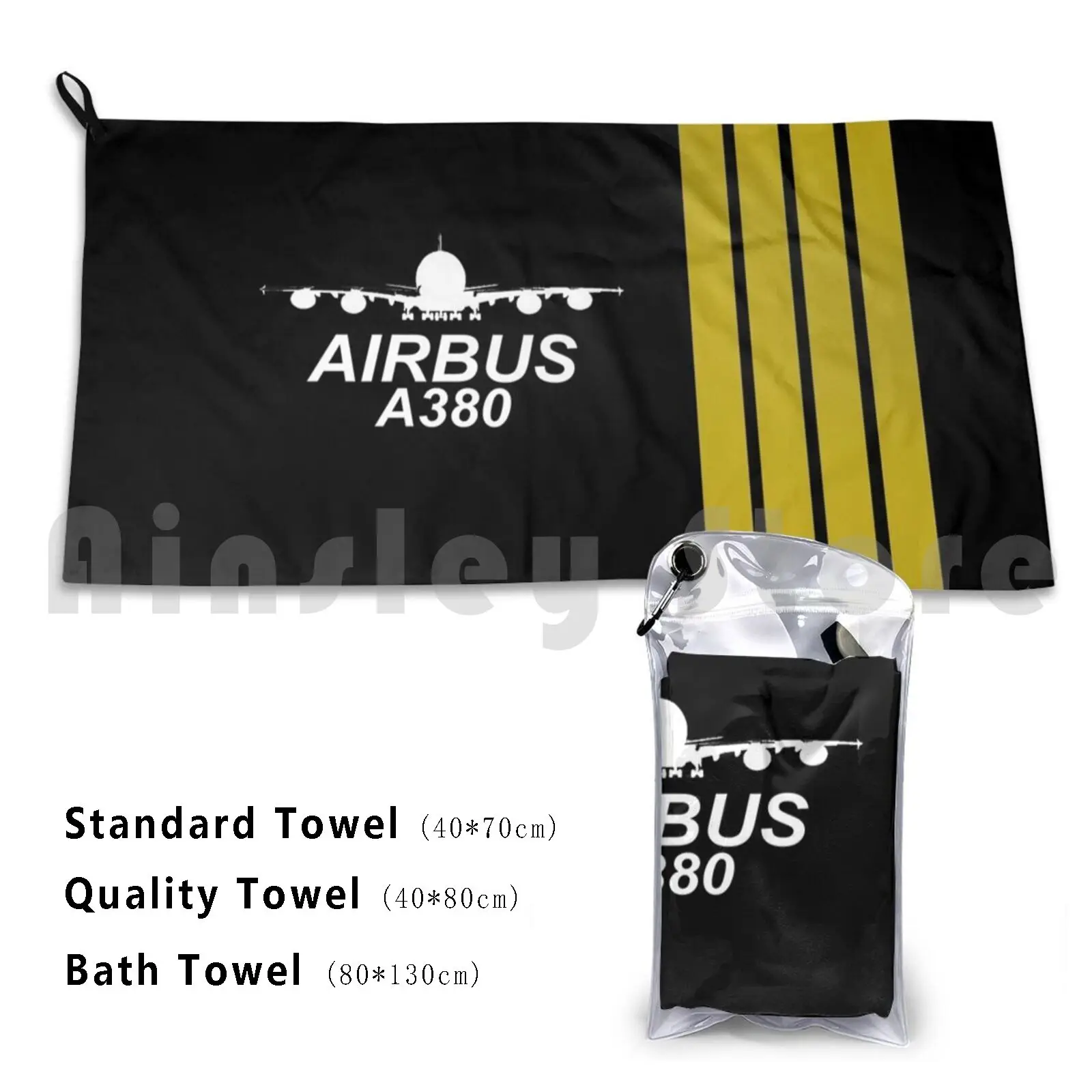 Airbus A380 Bath Towel Beach Cushion Airbus Aviation Plane Pilot