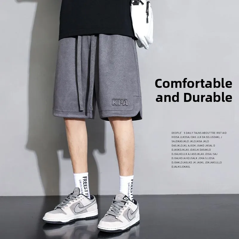 

Мужские летние тонкие шорты в японском стиле, повседневные баскетбольные спортивные шорты свободного кроя, быстросохнущие, для активного отдыха и работы на улице