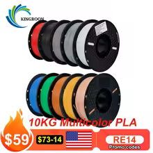 10-Pack 1KG KINGROON PLA 1.75mm 3D Printer Filament (various colors) only .42: eDeal Info