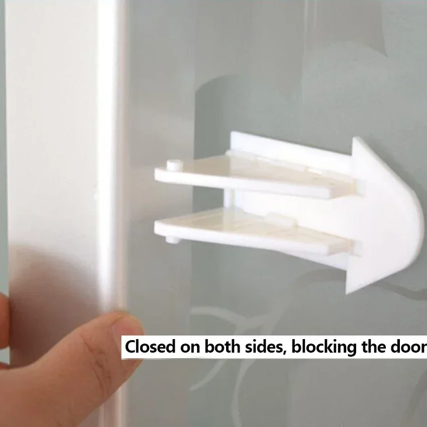 Baby Safety Lock for Sliding Door Window Children Protection Lock Drawer Cabinet Door Wardrobe Anti-pinch Wings Kids Safety Lock image 6
