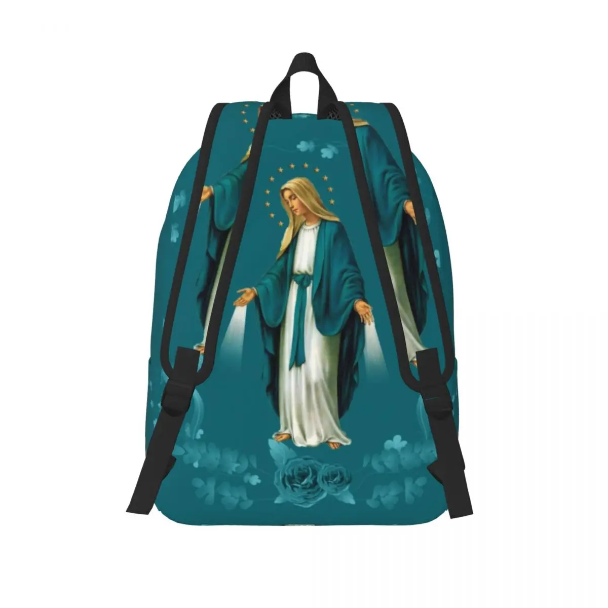 مخصص مريم المقدسة السفر حقيبة من القماش الرجال النساء مدرسة محمول الكتب الكاثوليكية مريم العذراء كلية الطالب Daypack أكياس #3