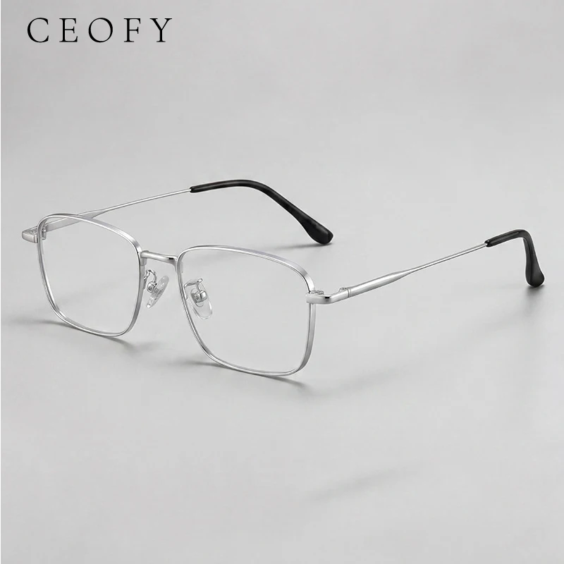 

Ceofy Men Titanium Fashion Eyeglasses Frame Ultra-Light Prescription Myopia Optical Glasses Frame New Men Eyewear
