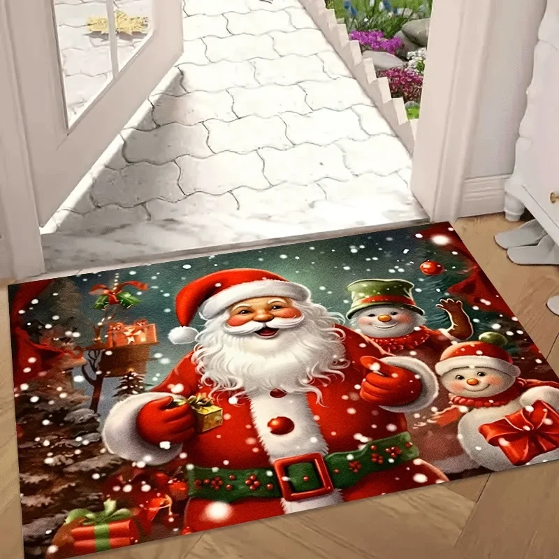 Christmas Doormat Kitten Group Christmas Sweater Reindeer Antler Welcome Mat Winter Rug