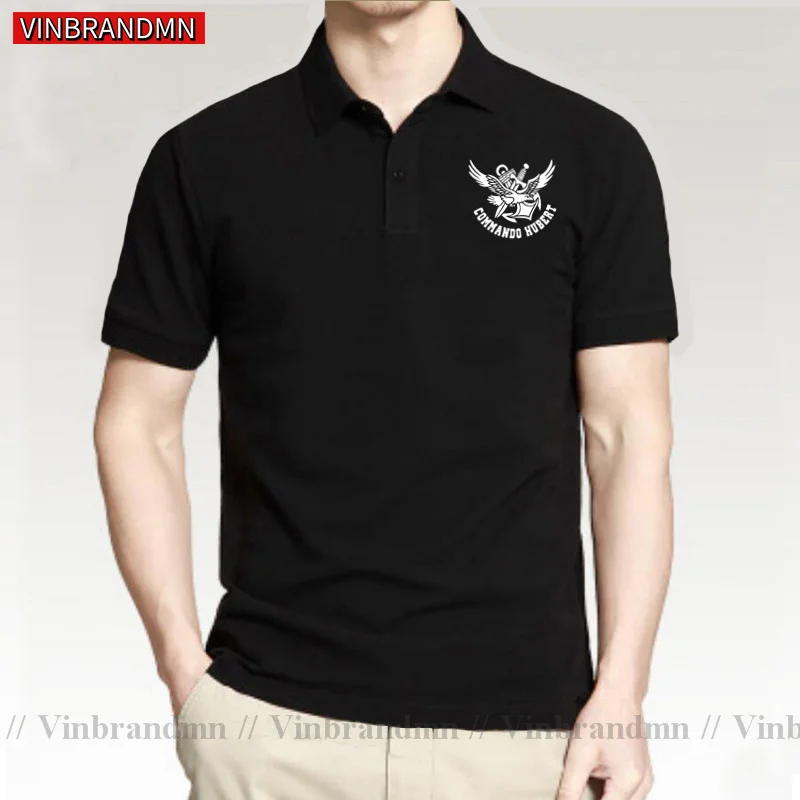 French Navies Special Forces Commando Hubert Polo Shirt Men Women Unisex Fashion Short Sleeve Casual 100% Cotton Polo Shirts