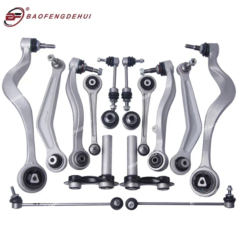 16PCS 31102348048 Front Rear Suspension Ball Joint Wishbone Control Arm Kit for BMW E63 E64 E60 E61 E65 E66 E67 For 525i 528i