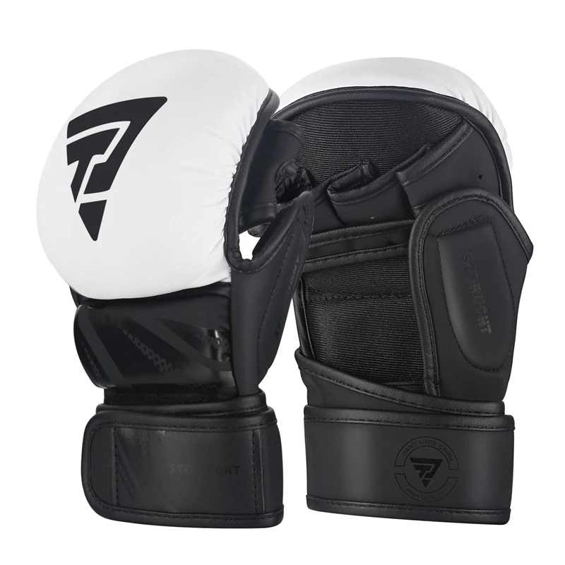 Half Finger Professional Boxing Gloves PU Leather MMA Fighting Martial Arts Boxing Gloves Karate Muay Thai Training Gloves Men\'s