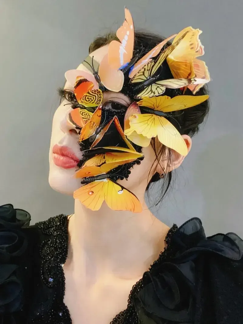 

Маска бабочки унисекс Хэллоуин косплей половина лица маскарад вечерние ролевые игры аксессуары реквизит