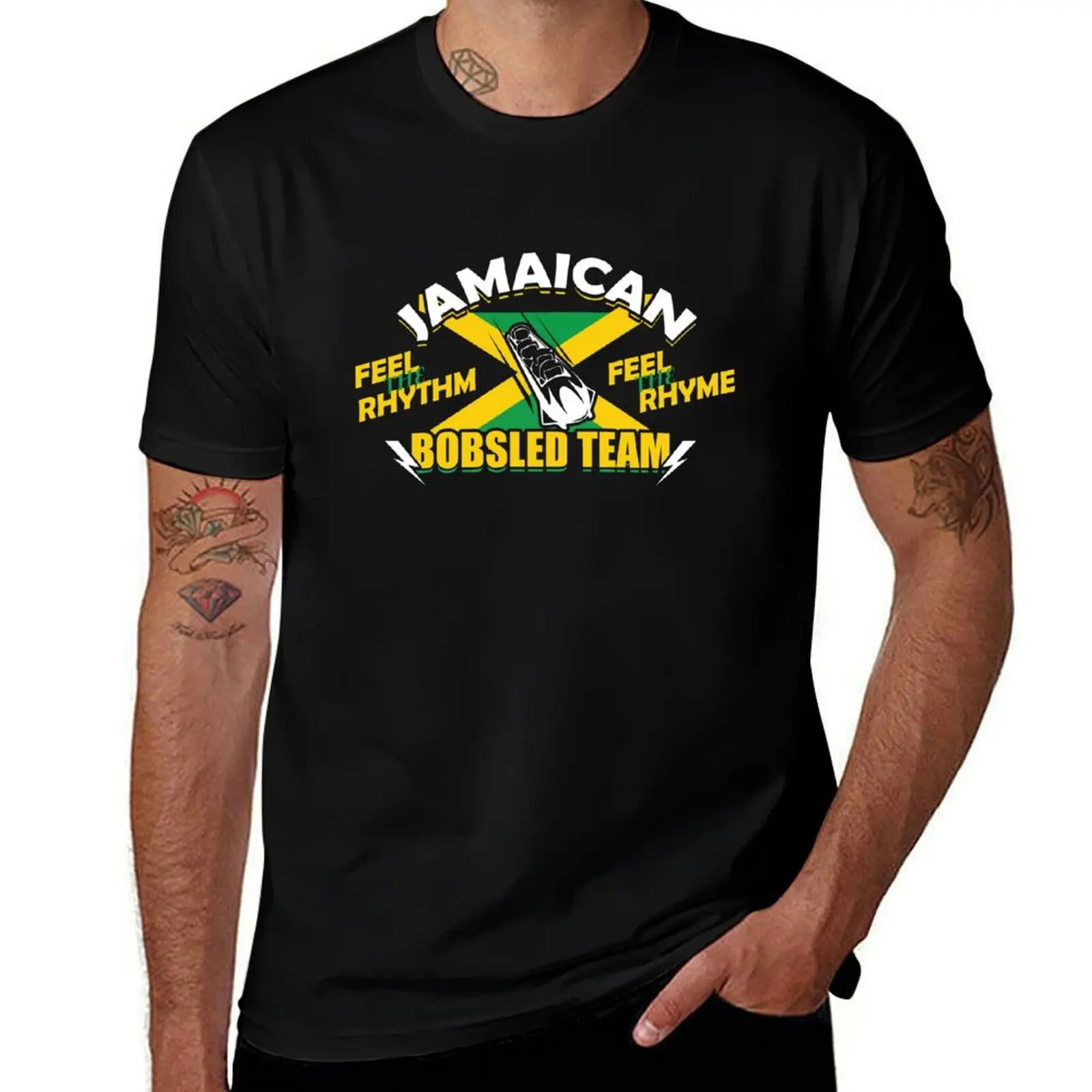 Jamaican Bobsled Team T Shirt Gift T-Shirt Sports Casual Breathable Tee Shirt T-Shirt