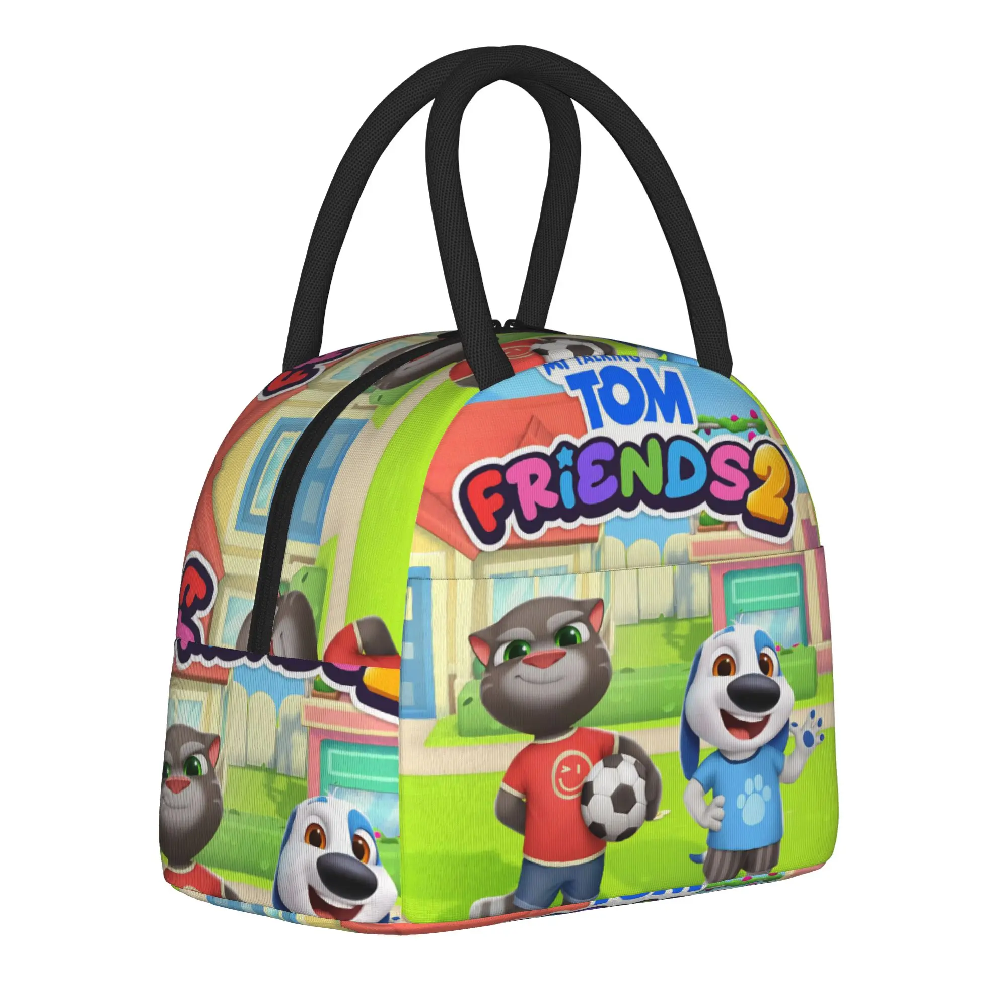 T-Talking T-Tom And F-Friends Thermal Insulated Lunch Bags for Office  Portable Bento Box Men Women Thermal Cooler Food Box