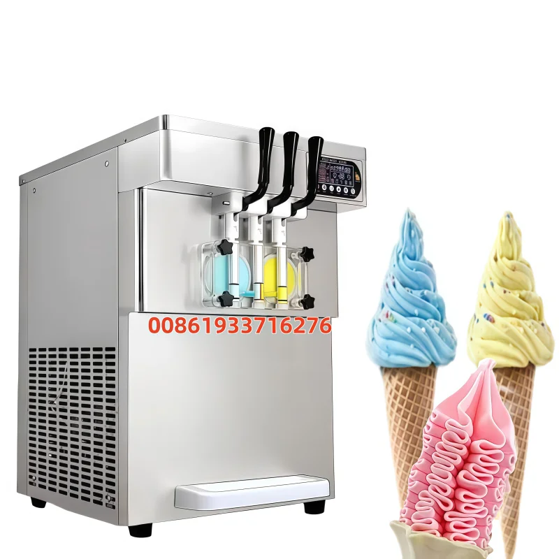 New  3 Flavors Burst Carpigian Commercial Soft Serve Multi Frozen Yogurt Ice Cream Making Machine
