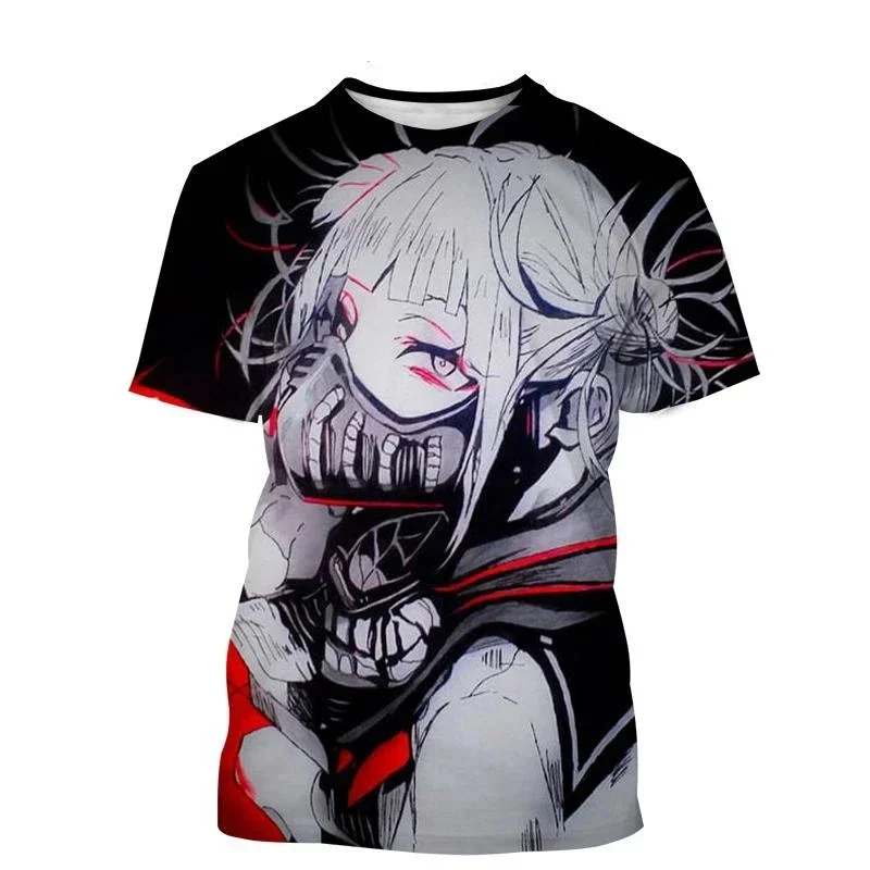 Anime Character Himiko Toga 3D Print Man/ Women Casual Fashion O Neck T-shirts Short Sleeve Tops Fashion Unisex Clothing