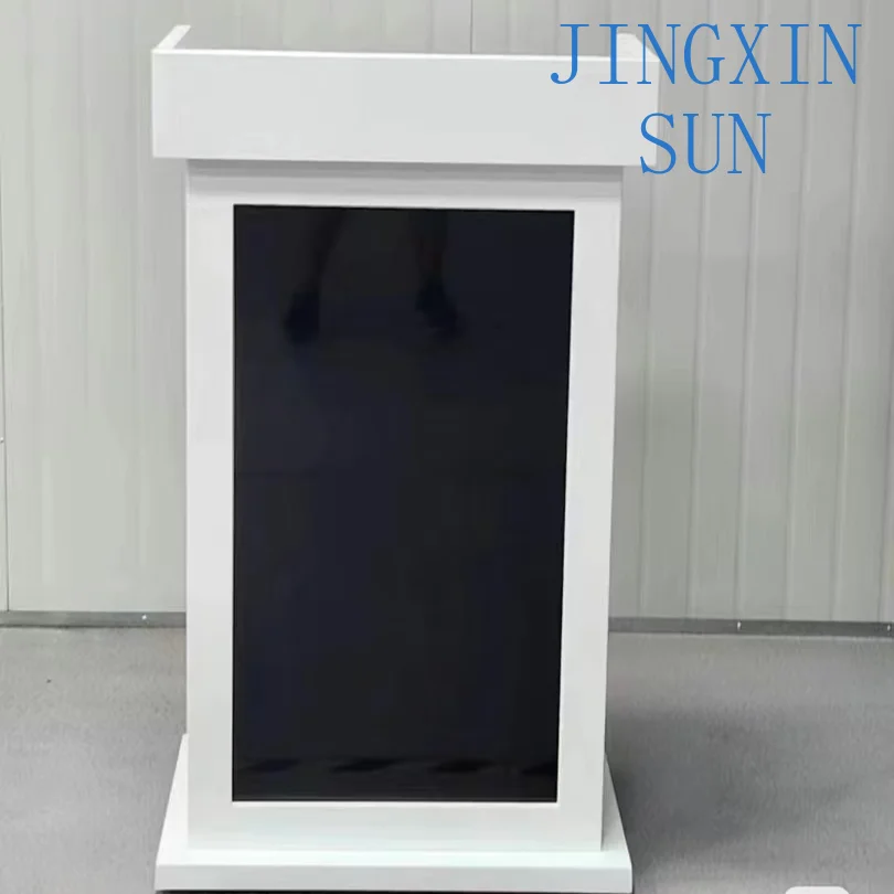 Podium with display screen, multimedia podium, paint podium