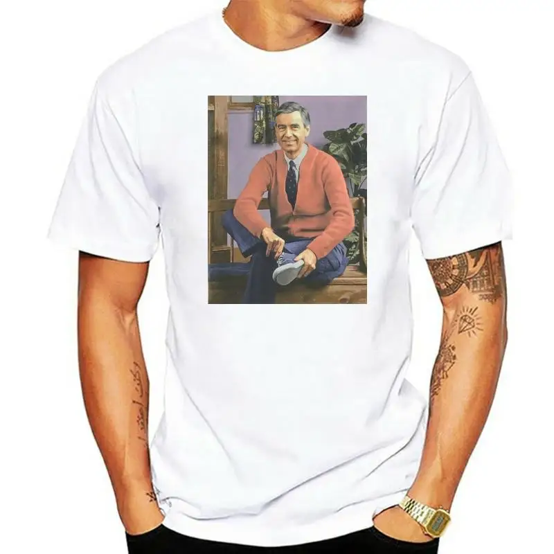 Mr Rogers Neighborhood Classic Portrait Retro Tv Show Graphic Mens T Shirt Xs-3X Harajuku Tops Fashion Classic Tee Shirt