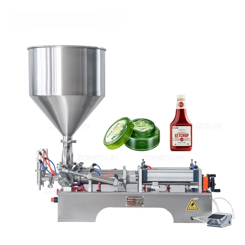 

ZS-GT2P 2-головный полностью пневматический поршневой насос, шампунь, соус, чистый гель, машина для наполнения бутылок с жидким мылом и пастой