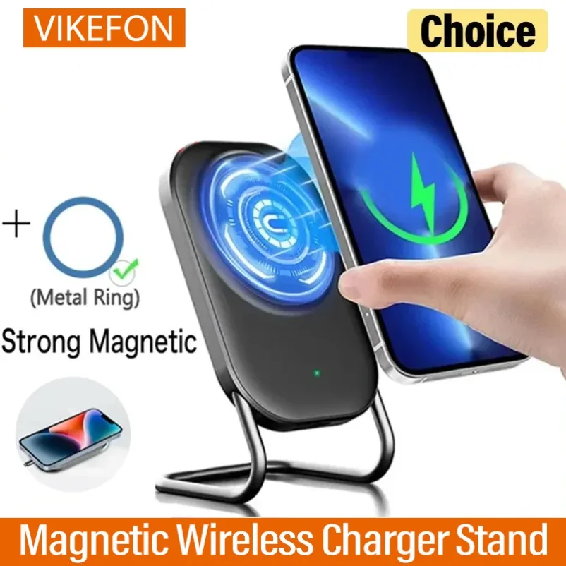

Magnetic Wireless Charger Detachable Adjustable Desktop Stand Fast Charging Station Compatible With iPhone 17 16 15 14 13 Series