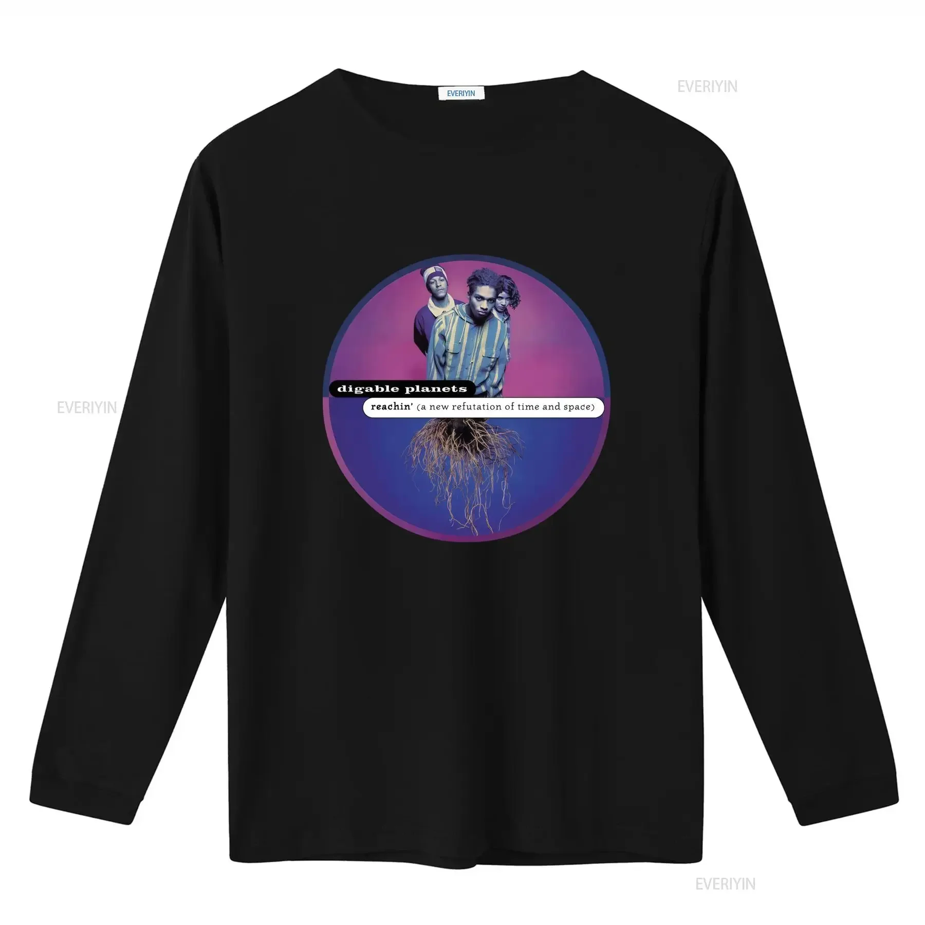 Digable Planets Reachin' A New Refutation of Time and Space T Shirt Retro Hip Hop Design vintage Washed Unisex