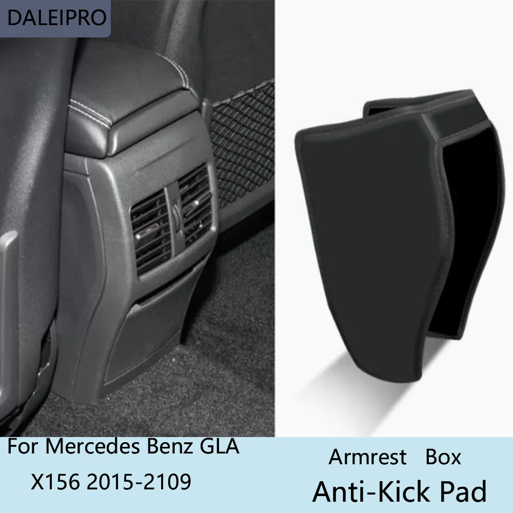 

Car Rear Armrest Box Anti-Kick Pad For Mercedes Benz GLA X156 2015 2016 2017-2019 Microfiber Leather Protective Cover Accessorie