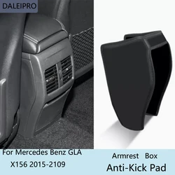 Car Rear Armrest Box Anti-Kick Pad For Mercedes Benz GLA X156 2015 2016 2017-2019 Microfiber Leather Protective Cover Accessorie