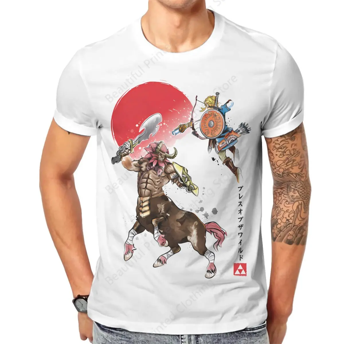 

Футболка Мужская/Женская свободная с акварельным принтом, 100% хлопок