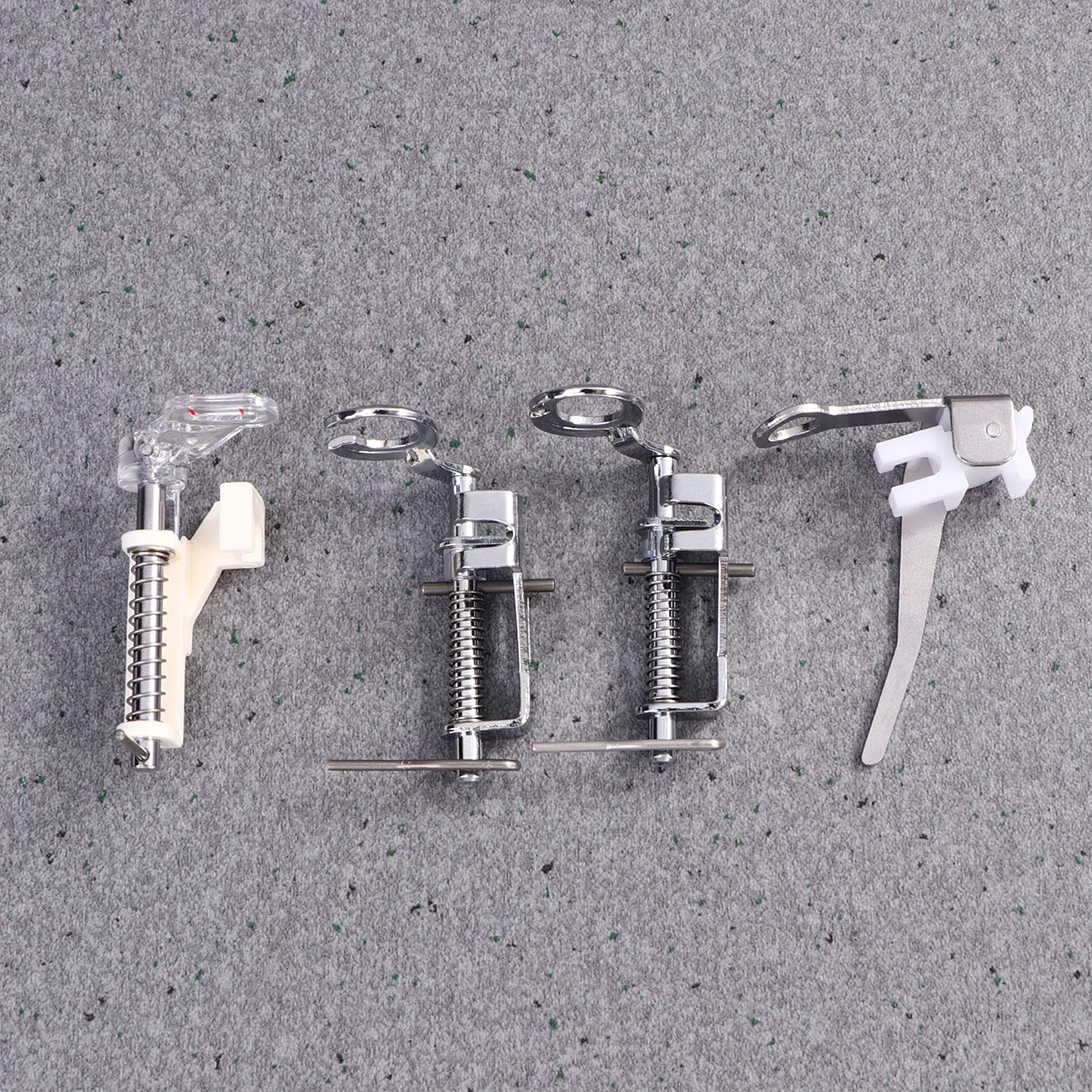 

4Pcs Free Motion Presser Foot Set Metal Quilting Embroidery Open Close Toe Adjustable Fits Domestic Low Shank Sewing Machines