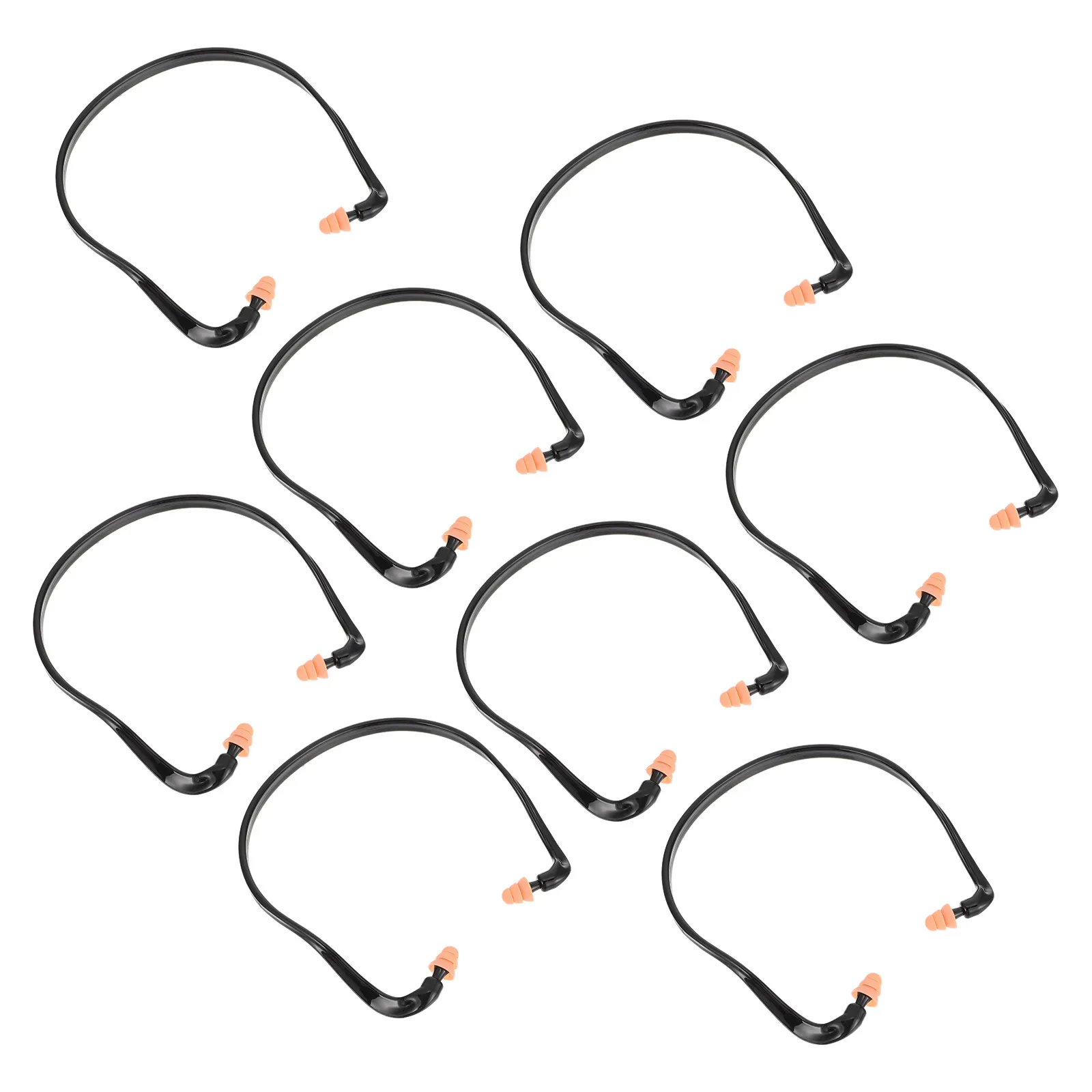 

8Pcs Sound Blocking Earplugs Silicone Banded Ear Plugs Noise Proof Lightweight Easy Insertion for Airplane High Speed Train