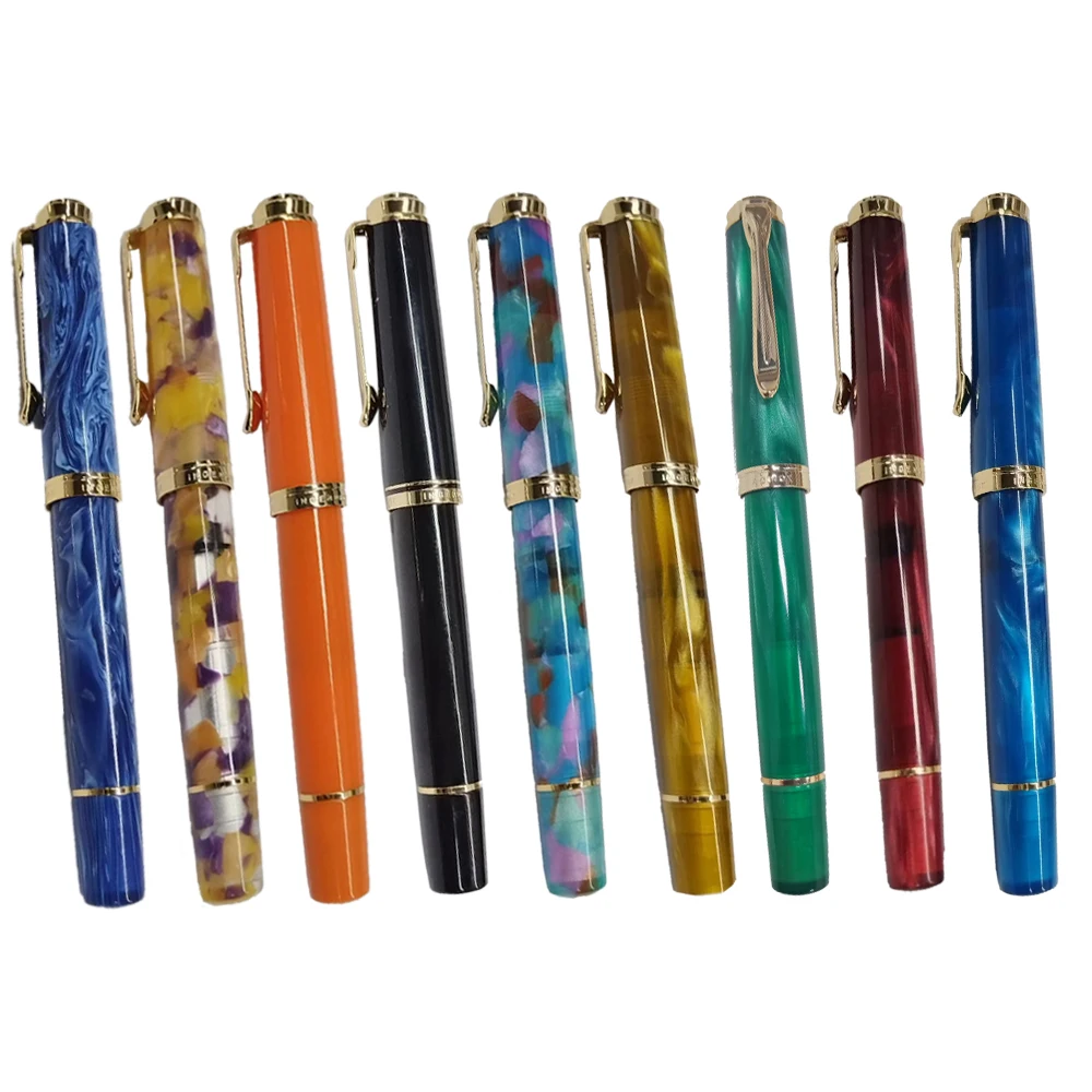 ADMOK J400 Acrylic Piston Fountain Pen Schmidt Smooth #5 EF/F/M Nib high-end business office writing ink pens School stationery