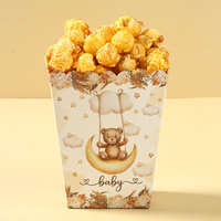 Brown Bear Popcorn Box 1st Birthday Party Decor Kids Gift Candy Cookie Box Baby Shower Supplies Gender Reveal We Can Bearly Wait