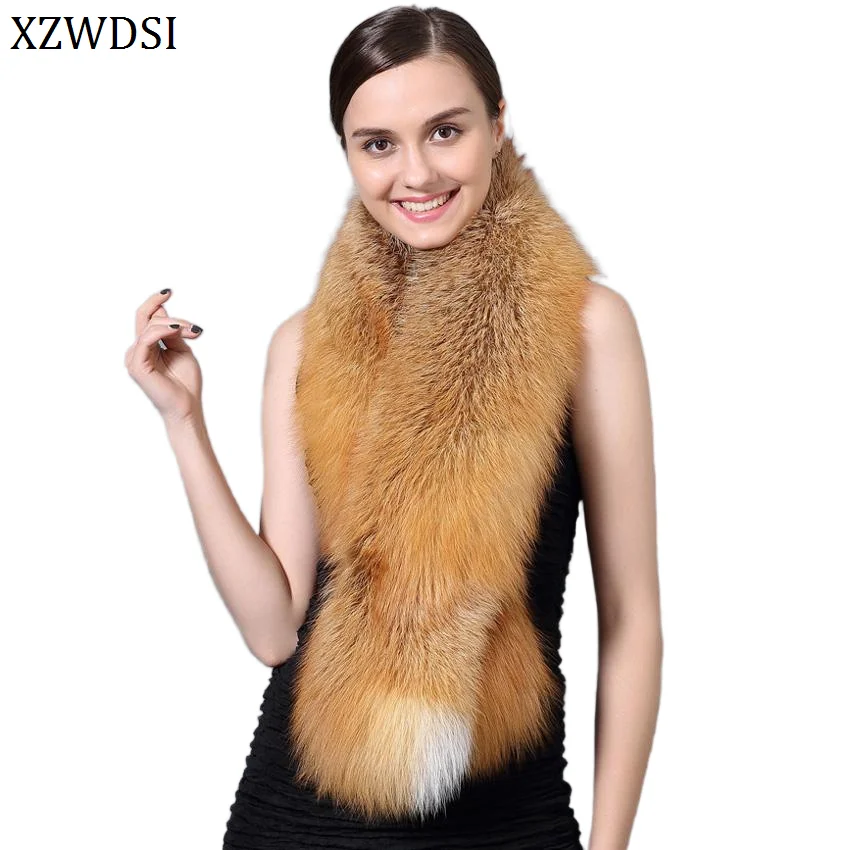 

Великолепные пушистые наряды, зимние шарфы из натурального лисьего меха натурального цвета для женщин