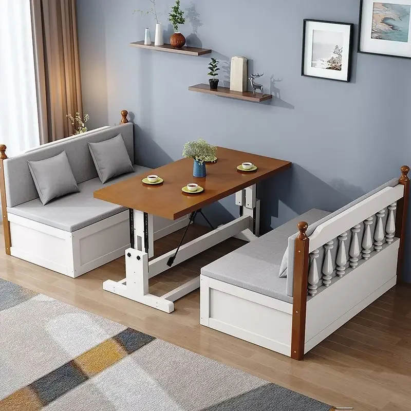 Sofa, desk, bed integrated three-purpose multi-functional sofa bed, foldable lifting table