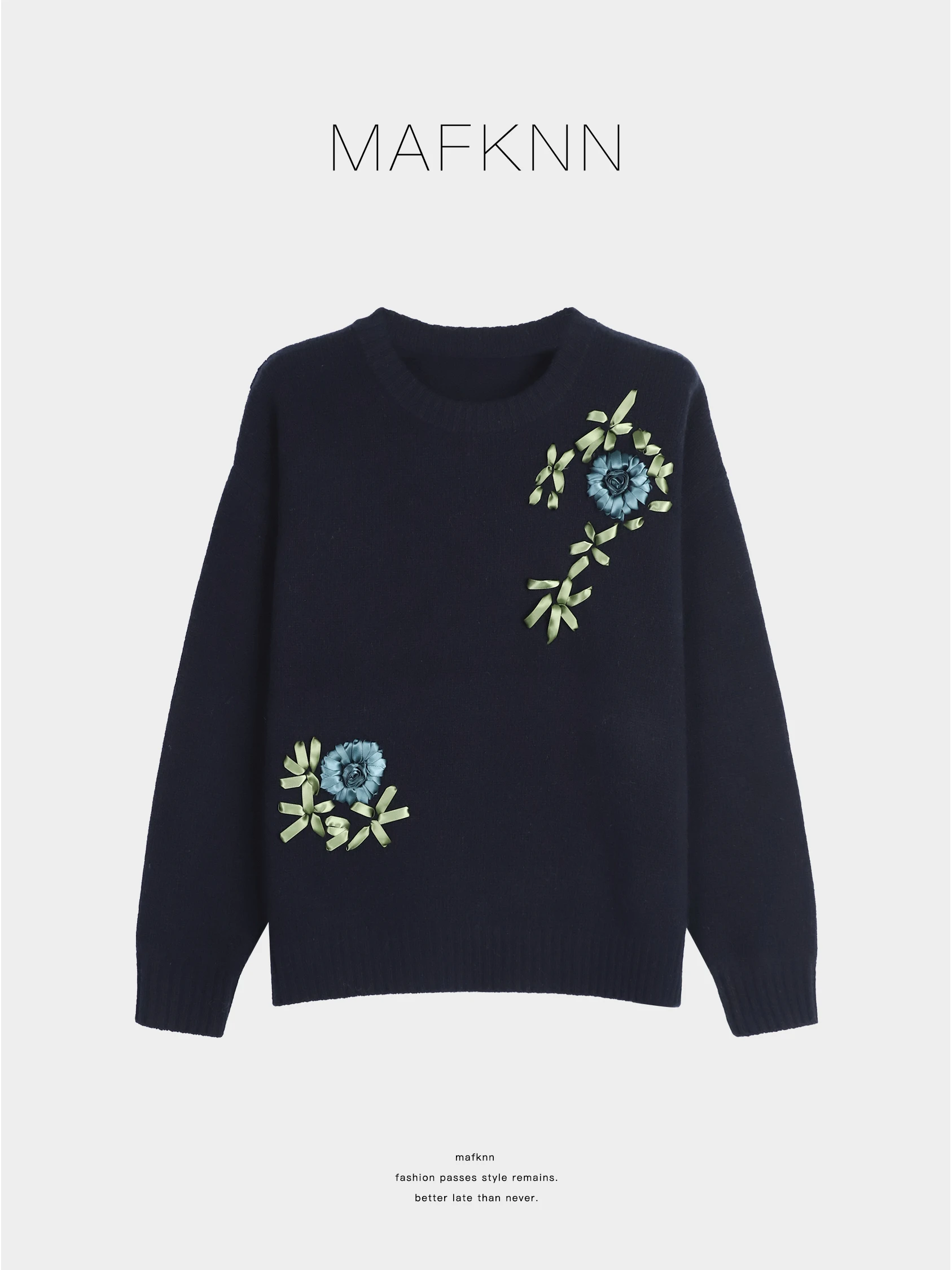 

Женский трикотажный свитер JoJo Private Label больших размеров из мериносовой шерсти для осени и зимы с эффектом похудения MK3498