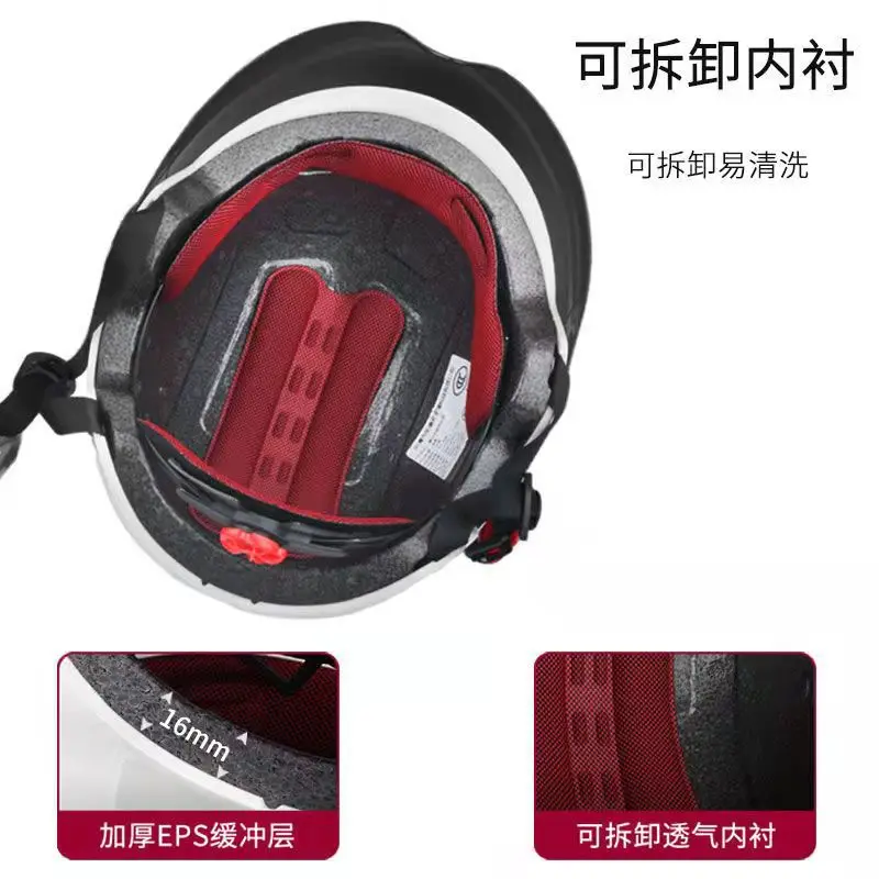 3C Certified Half Helmet with Goggles for Adult Men Women Electric Bike Motorcycle MTB Road Cycling Safety Helmet view 3