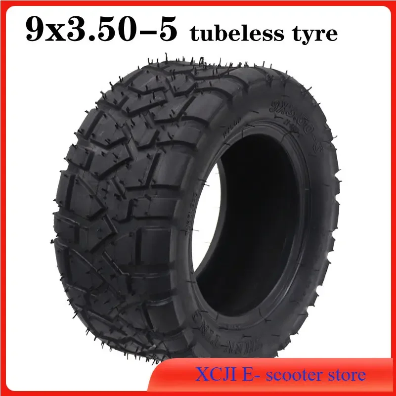 9x3.50-5 Vacuum Tire Fits 9 Inch Electric Scooter Mountain Skateboard Snow Plow Tubeless Off-Road