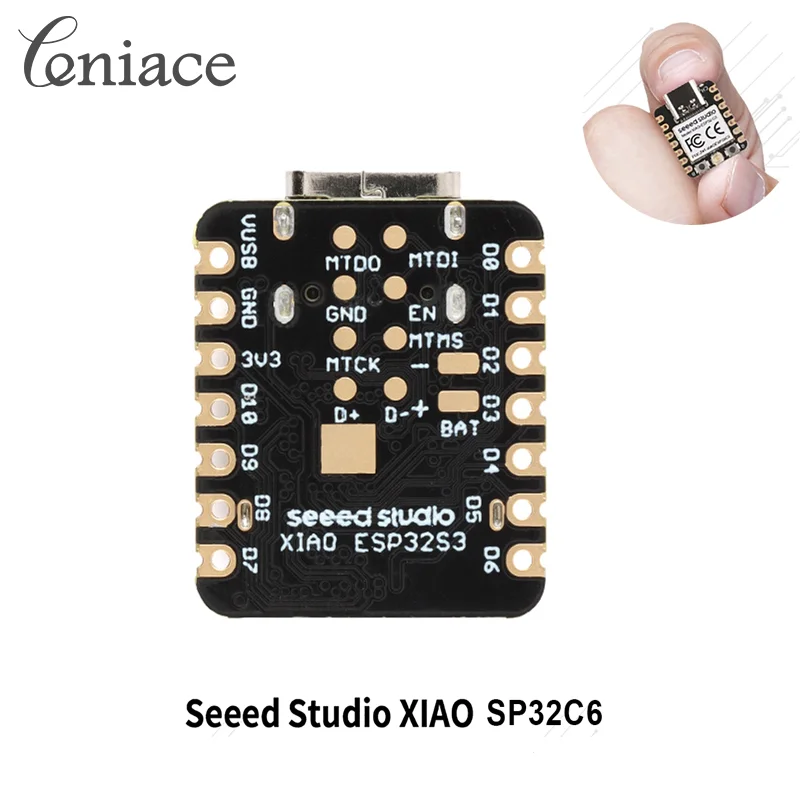 ESP32 Seeed Studio XIAO ESP32C6 WiFi 6+Bluetooth-compatible Ble 5 Support Zigbee Matter WIFI Wireless Development Board Module