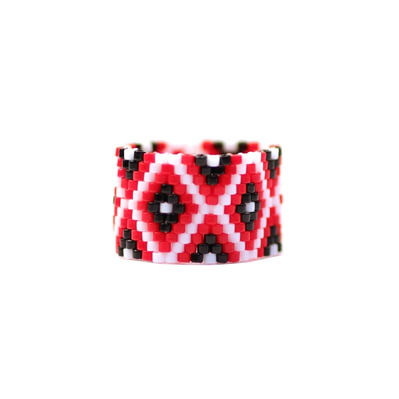 Fairywoo New Handmade Rings For Woman Bohemian Jewellry Hot Sale Geomatric Beads Accessory Wholesale