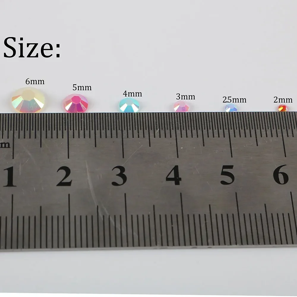 Flat Back Resin Rhinestone 3MM 4MM 5MM Non Hot Fix Jelly Rhinestones Stones For Craft DIY Tumblers Shoe Decoration
