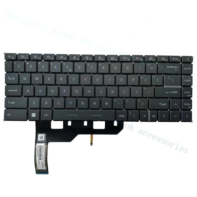 A+ New For MSI Prestige 15 A10SC MS-16S3 Upper Case Palmrest Gray Backlit Keyboard