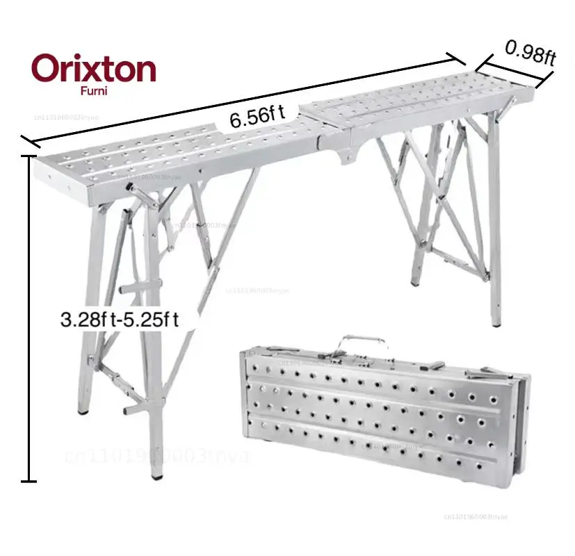 Large Loading Capacity Folding Multifunctional Metal Stool Lifting Scaffolding Engineering Ladder Platform